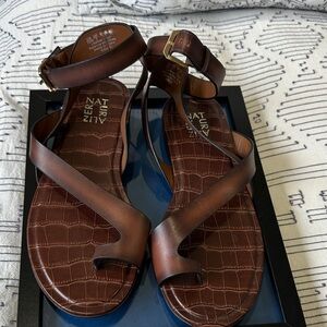 Naturalizer Dark Brown Leather Sandals